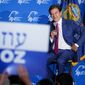 Mehmet Oz, a Republican candidate for U.S. Senate in Pennsylvania, takes part in a Republican Jewish Coalition event in Philadelphia, Wednesday, Aug. 17, 2022. (AP Photo/Matt Rourke)