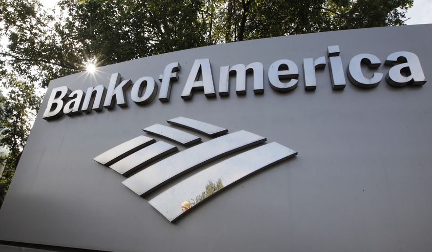 A Bank of America logo is displayed at a branch office in Palo Alto, Calif., Monday, Sept. 12, 2011. Bank of America says, Wednesday, Aug. 17, 2022,  the revenue it gets from overdrafts has dropped 90% from a year ago, after the bank reduced overdraft fees to $10 from $35 and eliminated fees for bounced checks. (AP Photo/Paul Sakuma, File)  **FILE**