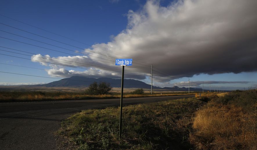 A street sign leads to what was once the home of Paul Adams and his family on the outskirts of Bisbee, Ariz., on Oct 26, 2021. An Arizona judge has ruled that the Church of Jesus Christ of Latter-day Saints may not use the state&#39;s “clergy-penitent privilege” to refuse to answer questions or turn over documents in a child sex-abuse case.  (AP Photo/Dario Lopez-Mills, File)