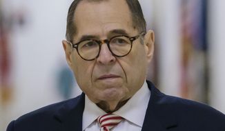 Incumbent candidate New York&#x27;s 12th Congressional District, Jerrold Nadler, D-N.Y., presides over a closed-door meeting on Capitol Hill, in Washington on June 4, 2021. (AP Photo/J. Scott Applewhite, File)