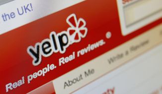The Yelp website is shown on a computer screen in Los Angeles, March 17, 2010. The online reviews site Yelp said Tuesday, Aug. 23, 2022, that it is rolling out a new feature to protect users seeking abortions from being misled about anti-abortion centers listed on its platform. (AP Photo/Richard Vogel, File)