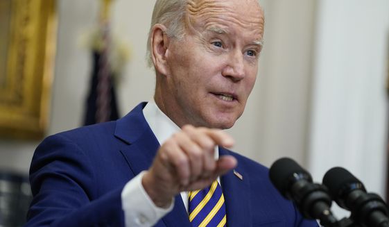 President Joe Biden speaks about student loan debt forgiveness in the Roosevelt Room of the White House, Wednesday, Aug. 24, 2022, in Washington. (AP Photo/Evan Vucci)