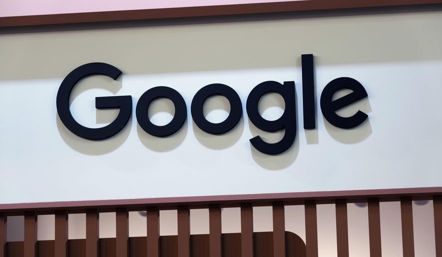 The Google logo is seen at the Vivatech show in Paris, France, June 15, 2022, in this file photo. (AP Photo/Thibault Camus, File)   **FILE**