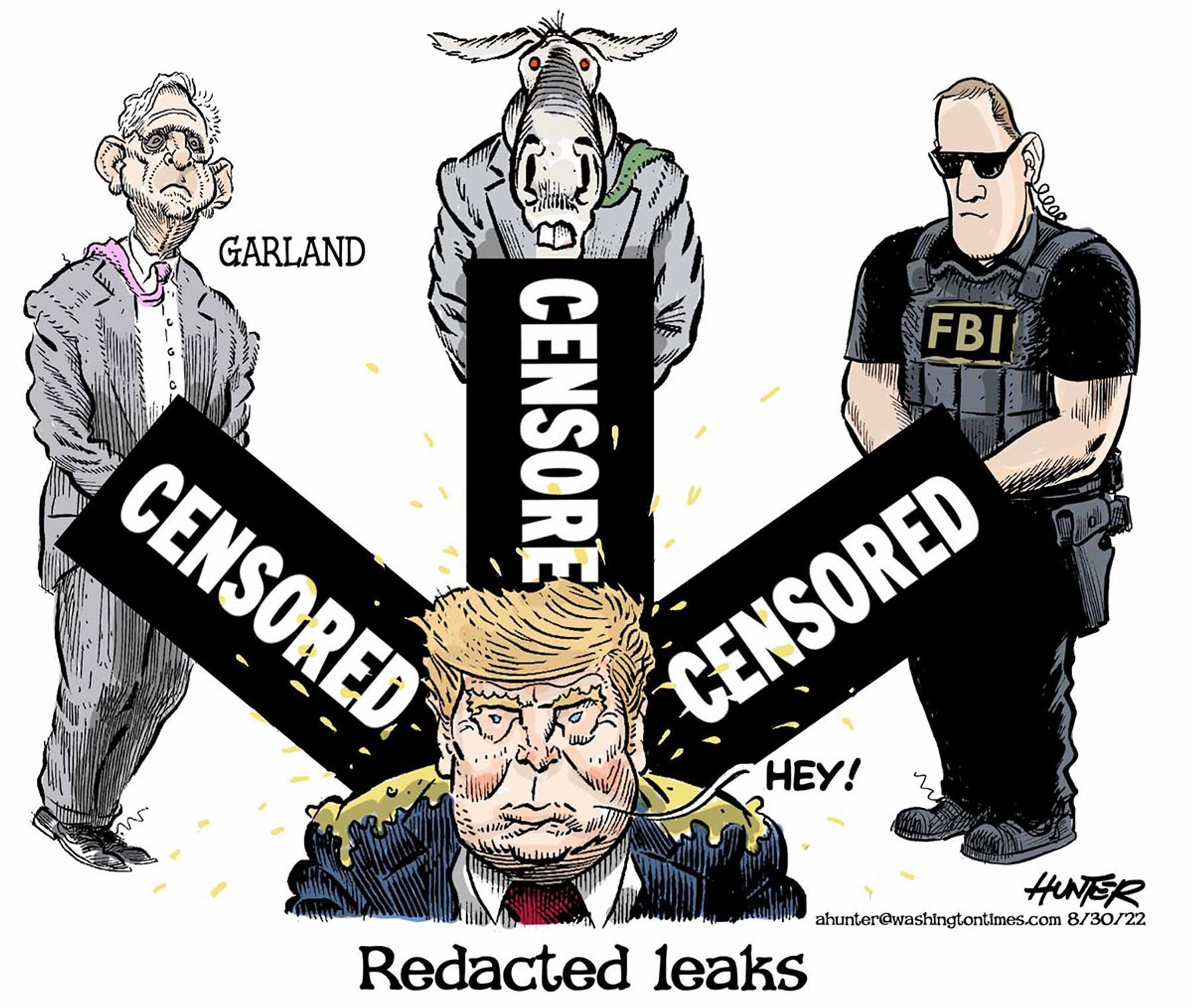 Political Cartoons - Tooning into President Trump - Redacted leaks -  Washington Times