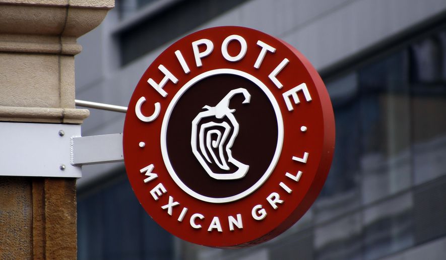 In this Feb. 8, 2016, file photo, shows a sign for the Chipotle restaurant in Pittsburgh&#39;s Market Square. Chipotle has agreed to pay a $7.7 million settlement after the New Jersey Department of Labor found that the chain has repeatedly violated state child labor laws. (AP Photo/Keith Srakocic, File)  **FILE**