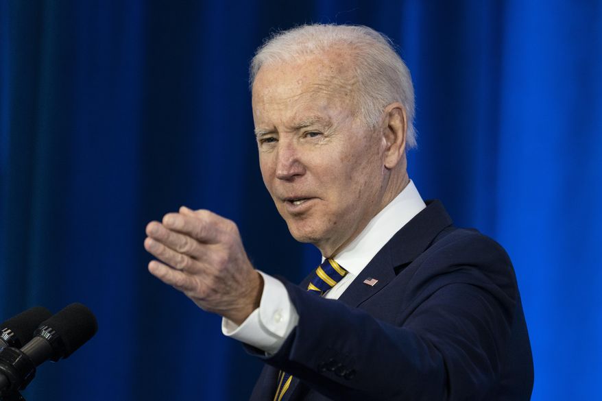 President Joe Biden speaks about prescription drug costs at the Daniel Technology Center of Germanna Community College – Culpeper Campus, Feb. 10, 2022, in Culpeper, Va. (AP Photo/Alex Brandon, File)