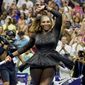 Serena Williams, of the United States, waves to the crowd after defeating Danka Kovinic, of Montenegro, during the first round of the US Open tennis championships, Monday, Aug. 29, 2022, in New York. (AP Photo/John Minchillo) **FILE**