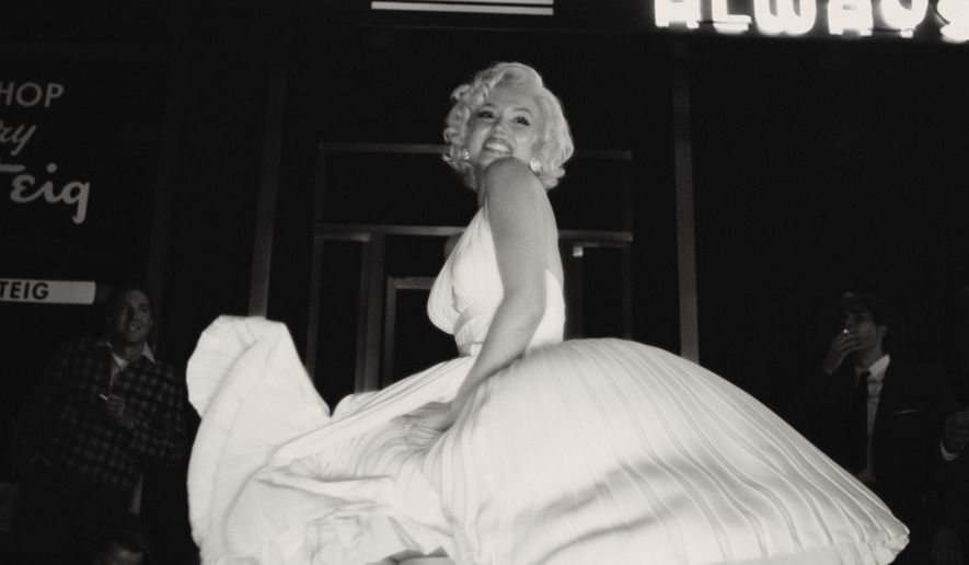 This image released by Netflix shows Ana de Armas as Marilyn Monroe in &amp;quot;Blonde.&amp;quot; (Netflix via AP)