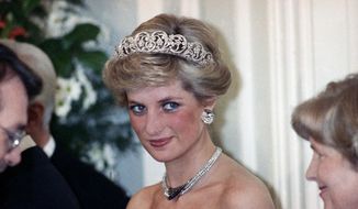 Britain&#39;s Diana, Princess of Wales, is pictured during an evening reception given by the West German President Richard von Weizsacker in honour of the British Royal guests in the Godesberg Redoute in Bonn, Germany Monday, Nov. 2, 1987. Above all, there was shock. That’s the word people use over and over again when they remember Princess Diana’s death in a Paris car crash 25 years ago this week. (AP Photo/Herman Knippertz, File)