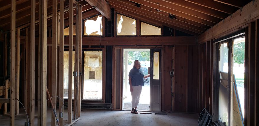 Kathy Roberts, executive director of the Life Choices Pregnancy Medical Center in Longmont, Colorado, is working to rebuild after the center was gutted following a firebombing June 25, 2022. (Photo by Valerie Richardson.)