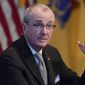 New Jersey Gov. Phil Murphy speaks to reporters during a briefing in Trenton, N.J., Monday, Feb. 7, 2022. (AP Photo/Seth Wenig, File)
