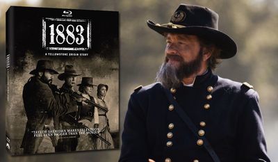 Tom Hanks appears as Union General George Meade in &quot;1883: A Yellowstone Origin Story&quot; now available in the Blu-ray disk format from Paramount Home Entertainment.
