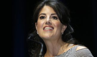 Monica Lewinsky attends the Cannes Lions 2015, International Advertising Festival in Cannes, southern France, on June 25, 2015. Lewinsky had a tempered, compassionate response to the death Tuesday of Ken Starr, the former independent counsel whose investigation of Bill Clinton helped reveal her affair with the president and, she once wrote, make her life a &quot;living hell.&quot; (AP Photo/Lionel Cironneau, File)