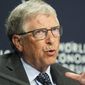 Bill Gates, co-chair of the Bill &amp;amp; Melinda Gates Foundation, speaks at a news conference during the World Economic Forum in Davos, Switzerland, Wednesday, May 25, 2022. (AP Photo/Markus Schreiber, File)