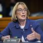 Sen. Maggie Hassan, D-N.H., speaks during a Senate Health, Education, Labor, and Pensions Committee hearing on Capitol Hill in Washington, Sept. 30, 2021. Hassan is seeking a second term in 2022. (Shawn Thew/Pool via AP) **FILE**
