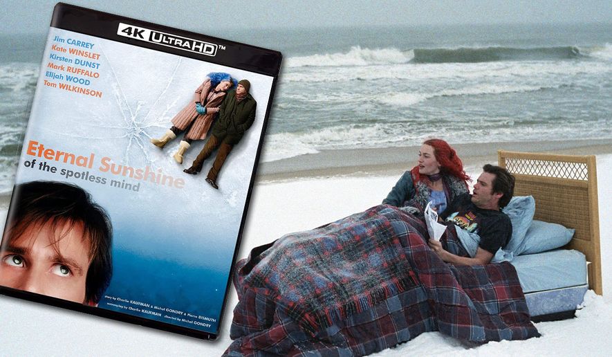 Jim Carrey and Kate Winslet star in Eternal Sunshine for the Spotless Mind,&quot; now available in the 4K Ultra HD disk format from Kino Lorber.