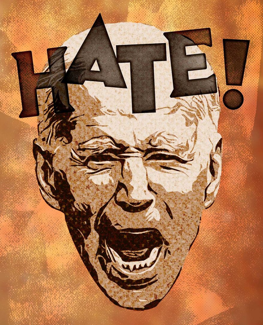 Biden Preaching Hate Illustration by Greg Groesch/The Washington Times