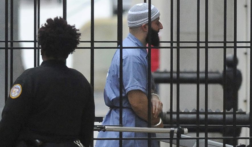 Adnan Syed enters Courthouse East prior to a hearing on Feb. 3, 2016, in Baltimore. A court hearing has been set for Monday, Sept. 19, 2022 in Baltimore to consider a request from prosecutors to vacate the 2000 murder conviction of Adnan Syed, whose case was chronicled in the hit podcast Serial.(Barbara Haddock Taylor/The Baltimore Sun via AP, File)