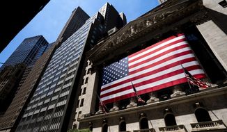 FILE - The New York Stock Exchange on June 29, 2022, in New York. Stocks are opening lower on Wall Street on Monday, Sept. 19, as investors brace for another big interest rate increase this week from the Federal Reserve. (AP Photo/Julia Nikhinson, File)