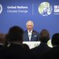 Britain&#39;s then-Prince Charles addresses a Commonwealth Leaders&#39; Reception, at the COP26 Summit, at the SECC in Glasgow, Scotland, Nov. 2, 2021. Now that he&#39;s monarch, King Charles III — one of Britain&#39;s most prominent environmental voices — will have to be more careful with his words. (Stefan Rousseau/Pool Photo via AP)