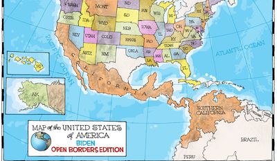 Biden Open Borders Edition (Illustration by Michael Ramirez for Creators Syndicate)