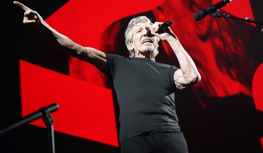 Roger Waters performs at the United Center on Tuesday, July 26, 2022, in Chicago. Polish media are reporting that Pink Floyd co-founder Roger Waters has canceled concerts planned in Poland amid outrage over his stance on Russia’s war against Ukraine. An official with the concert arena in Krakow where Waters had been scheduled to perform in April said the musician&#x27;s manager had withdrawn the April performances without giving a reason. (Photo by Rob Grabowski/Invision/AP) **FILE**
