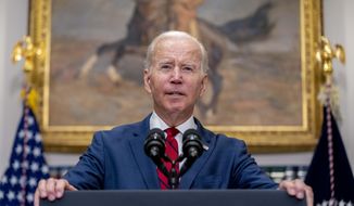 President Joe Biden speaks about the DISCLOSE Act in the Roosevelt Room of the White House in Washington, Tuesday, Sept. 20, 2022. (AP Photo/Andrew Harnik) **FILE**