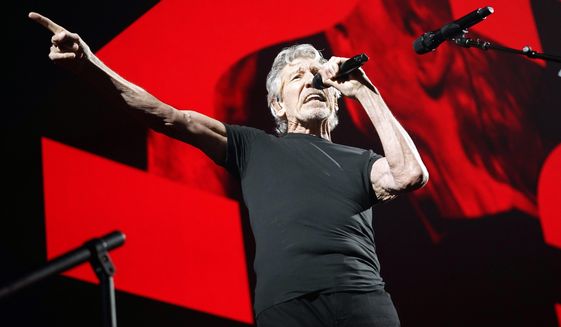 Roger Waters performs at the United Center on Tuesday, July 26, 2022, in Chicago. Polish media are reporting that Pink Floyd co-founder Roger Waters has canceled concerts planned in Poland amid outrage over his stance on Russia’s war against Ukraine. An official with the concert arena in Krakow where Waters had been scheduled to perform in April said the musician&#39;s manager had withdrawn the April performances without giving a reason. (Photo by Rob Grabowski/Invision/AP, File)