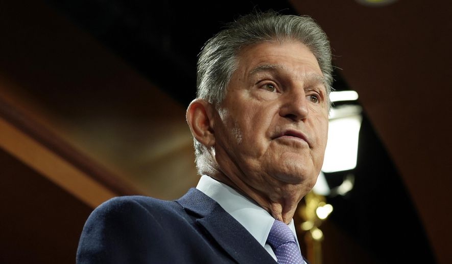 Sen. Joe Manchin, D-W.Va., speaks during a news conference Tuesday, Sept. 20, 2022, at the U.S. Capitol in Washington. (AP Photo/Mariam Zuhaib, File)