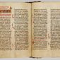 Part of the Evangelistary Manuscript 220 that is to be returned to a Greek monastery Thursday. Shown is a segment from the Gospel of John. (Courtesy of the Museum of the Bible. Used with permission)