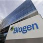 The Biogen Inc., headquarters is shown March 11, 2020, in Cambridge, Mass.  Shares of Biogen and other drugmakers researching Alzheimer’s disease soared early Wednesday, Sept. 28, 2022, after Japan’s Eisai Co. said its potential treatment appeared to slow the fatal disease’s progress in a late-stage study. Eisai announced results late Tuesday from a global study of nearly 1,800 people with early-stage Alzheimer’s (AP Photo/Steven Senne, File)