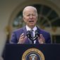 FILE - President Joe Biden speaks during an event on health care costs, in the Rose Garden of the White House, Tuesday, Sept. 27, 2022, in Washington. Biden is hosting a conference today on hunger, nutrition and health, the first by the White House since 1969. (AP Photo/Evan Vucci, File)