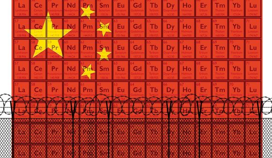 China&#39;s control of rare-earth minerals Illustration by Linas Garsys/The Washington Times
