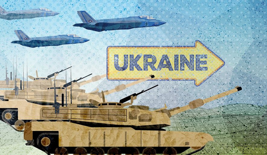 Ukraine Aid Illustration by Greg Groesch/The Washington Times
