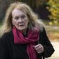 French author Annie Ernaux leaves her home in Cergy-Pontoise, outside Paris, Thursday, Oct. 6, 2022. 2022&#39;s Nobel Prize in literature has been awarded to French author Annie Ernaux. The 82-year-old was cited for &quot;the courage and clinical acuity with which she uncovers the roots, estrangements and collective restraints of personal memory,&quot; the Nobel committee said. (AP Photo/Michel Euler)