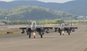 In this image taken from video, South Korean Air Force&#39;s F15K fighter jets prepare to take off Tuesday, Oct. 4, 2022, in an undisclosed location in South Korea. South Korea says North Korea flew 12 warplanes near their mutual border on Thursday, Oct. 6, 2022, prompting South Korea to scramble 30 military planes in response. (South Korean Defense Ministry via AP)