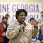 Georgia gubernatorial candidate Stacey Abrams answers questions from the crowd as she speaks during a visit to the Mack Gaston Community Center in Dalton, Ga., Friday, July 29, 2022. Abrams. a Democrat, announced on Friday, Oct. 7, that her campaign had raised more than $36 million in the third quarter. (Matt Hamilton/Chattanooga Times Free Press via AP, File)