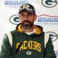 Green Bay Packers quarterback Aaron Rodgers holds a press conference at The Grove in Chandler&#39;s Cross, England, Friday, Oct. 7, 2022 ahead the NFL game against New York Giants at the Tottenham Hotspur stadium on Sunday. (AP Photo/David Cliff)