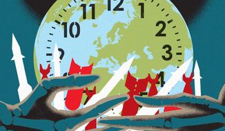 Nuclear Threat Illustration by Linas Garsys/The Washington Times