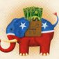 Democrats&#x27; Money against Republicans Illustration by Greg Groesch/The Washington Times