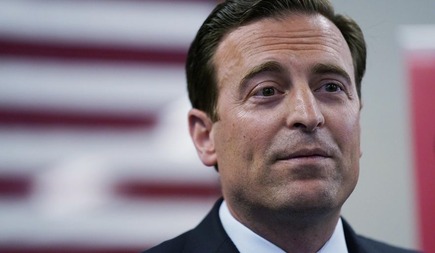 Republican Nevada Senate candidate Adam Laxalt speaks at a news conference on Aug. 4, 2022, in Las Vegas. Less than a month before election day, 14 members of Nevada Republican Senate candidate Adam Laxalt&#39;s family sent a letter endorsing his opponent, Democratic Sen. Catherine Cortez Masto.(AP Photo/John Locher, File)