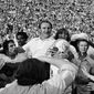 Miami Dolphins head coach Don Shula, center, is carried off the field after his team won the NFL football Super Bowl game over the Washington Redskins in Los Angeles, Jan. 14, 1973. It&#39;s quite likely no other Miami team will ever live up to that perfect &#39;72 Dolphins team. That team has almost taken a larger-than-life meaning in the hearts and minds of sports fans. What that team did 50 years ago was difficult enough, but in today&#39;s NFL it&#39;s a nearly unattainable feat. (AP Photo/File)