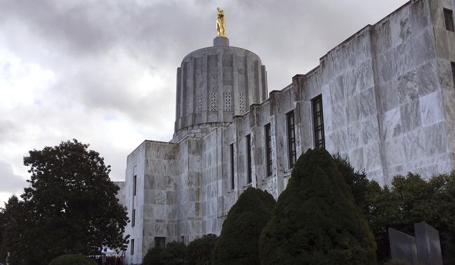 The Oregon state Capitol is seen in Salem, Ore., on Jan. 11, 2018. (AP Photo/Andrew Selsky) **FILE**