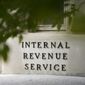 A sign is displayed outside the Internal Revenue Service building May 4, 2021, in Washington. (AP Photo/Patrick Semansky, File)