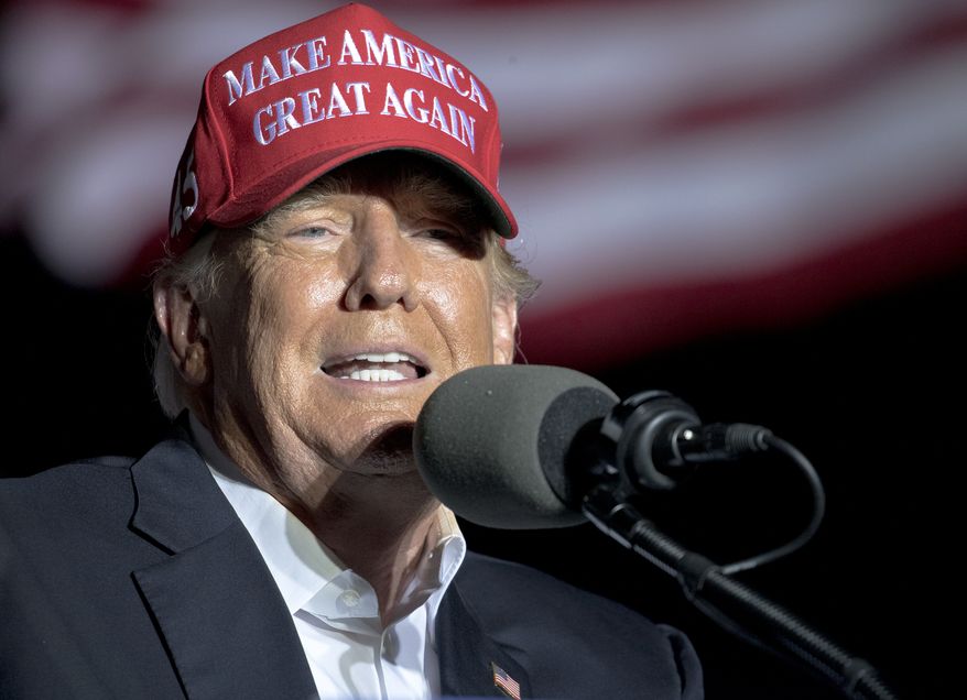 Former President Donald Trump speaks at a rally, Saturday, Oct. 22, 2022, in Robstown, Texas. (AP Photo/Nick Wagner)