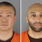 This combo of photos provided by the Hennepin County Sheriff&#39;s Office in Minnesota, show Tou Thao, left, and J. Alexander Kueng. Keung has pleaded guilty to aiding and abetting manslaughter in the killing of George Floyd. The former police officer entered the plea Monday, Oct. 24, 2022, just as jury selection was about to begin in his trial. Jury selection for Thao was expected to begin later Monday. (Hennepin County Sheriff&#39;s Office via AP, File)
