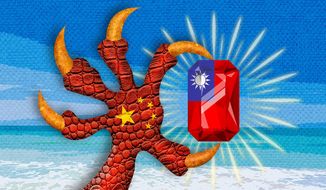 The rising threat of China against Taiwan Illustration by Greg Groesch/The Washington Times