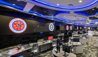 The National Security Operations Center in NSA&#39;s new Morrison Center prepares to help the spy agency assess, evaluate, and provide combat support to American warfighters. Courtesy: NSA