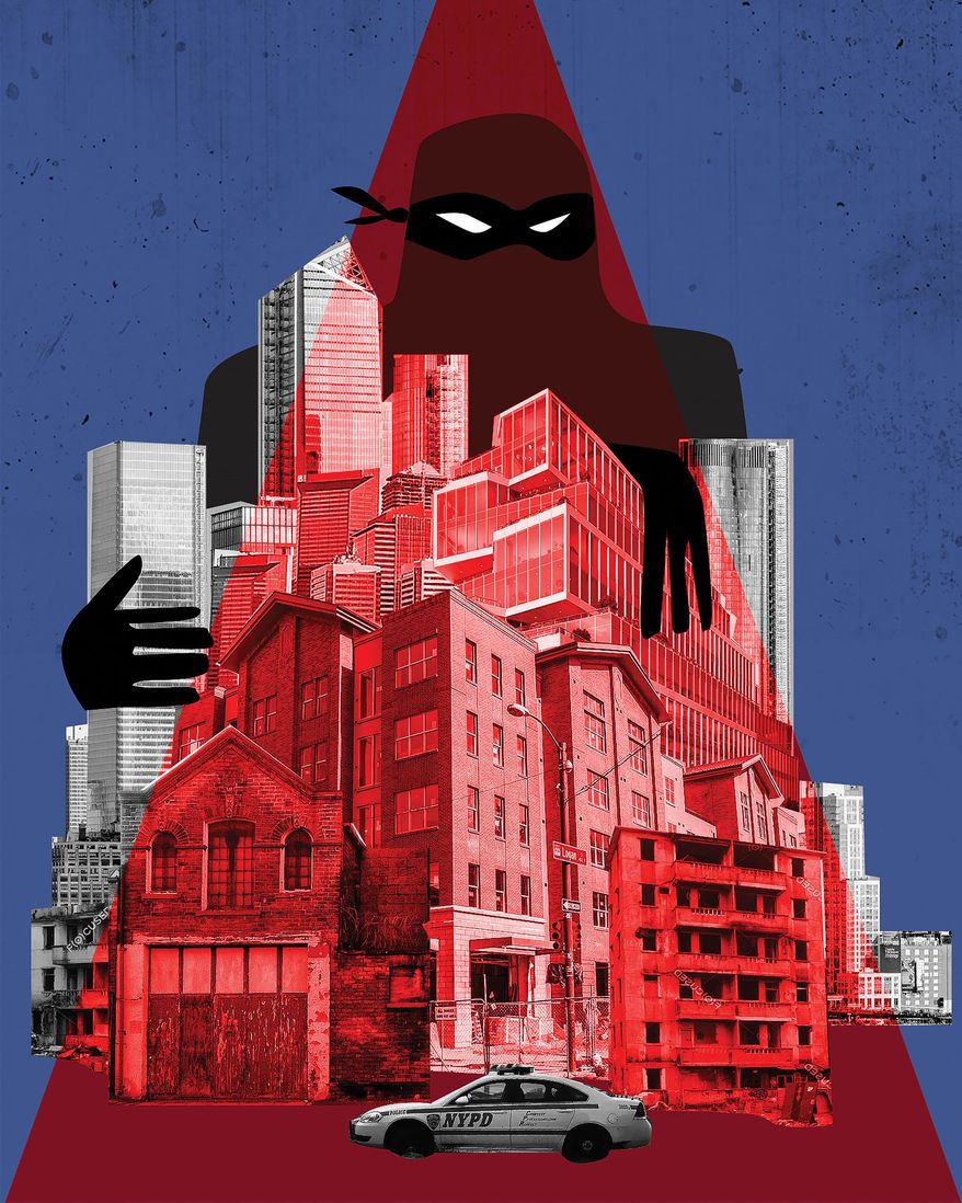 Defund the police movement plagues cities illustration by Linas Garsys / The Washington Times