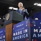 President Joe Biden speaks at Onondaga Community College in Syracuse, N.Y., Thursday, Oct. 27, 2022. (AP Photo/Manuel Balce Ceneta)